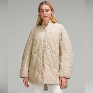 NWT Lululemon Quilted Light Insulation Tan Lightweight Jacket